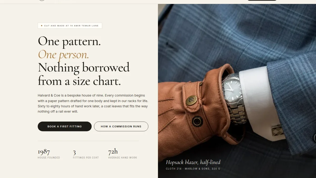 Bespoke Tailoring Atelier