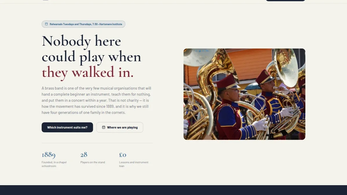 Hartsmere Brass — деревенский духовой оркестр