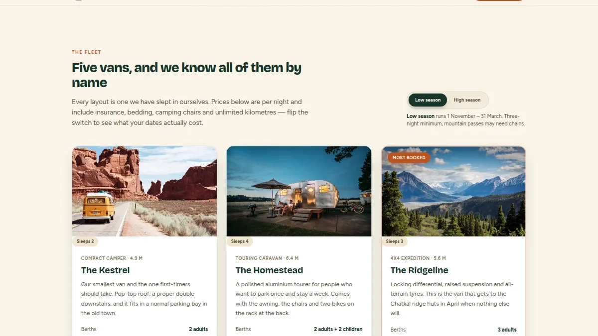 Campervan Rental & Road Trips — Thumbnail 2