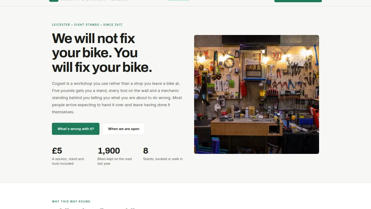 Cogset — jamoat velosiped ustaxonasi shabloni
