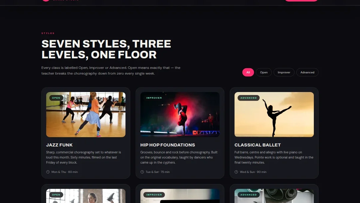 Dance Studio Classes — Thumbnail 2