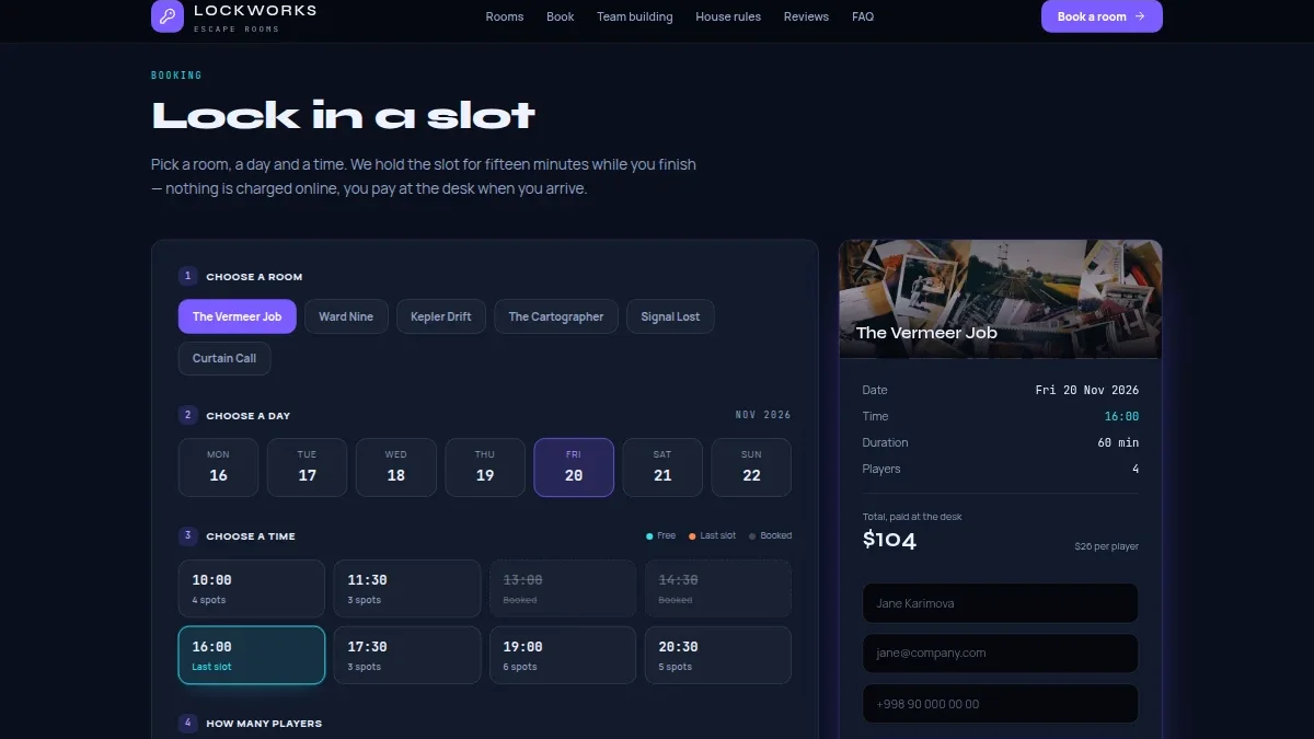 Lockworks — Kvest xonalari va onlayn bandlov — Nusxa 3
