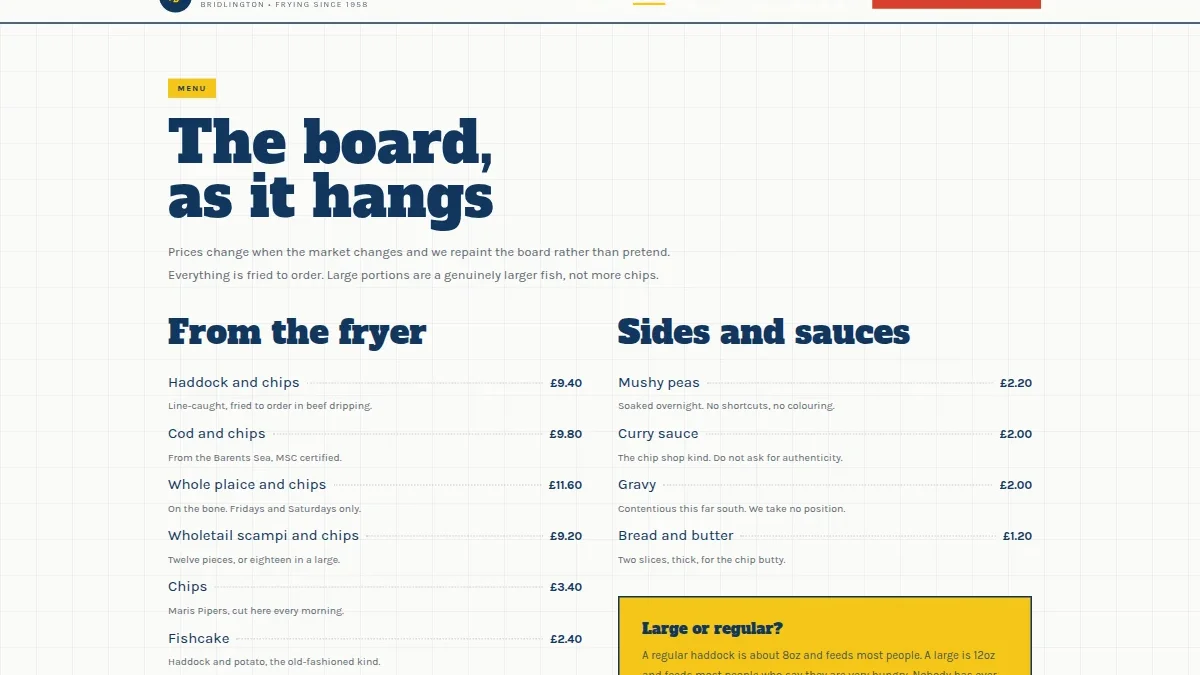 The Lifeboat Fish Bar — baliq va kartoshka do'koni shabloni — Nusxa 3