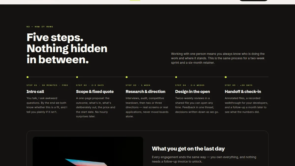 Freelance Designer Portfolio — Thumbnail 4