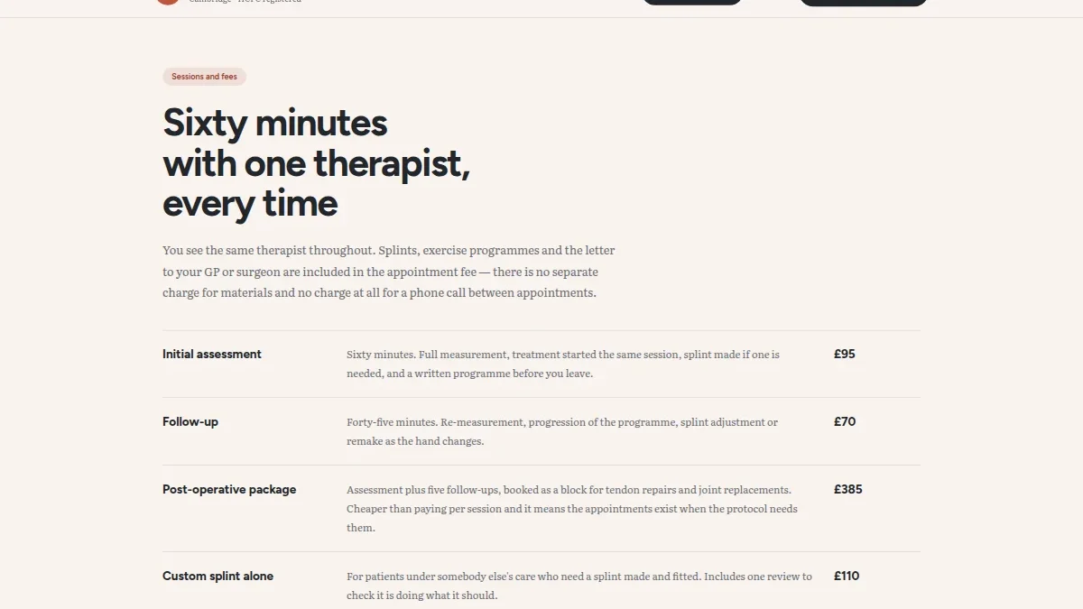 Fenmore Hand Therapy — qo'l terapiyasi klinikasi shabloni — Nusxa 4