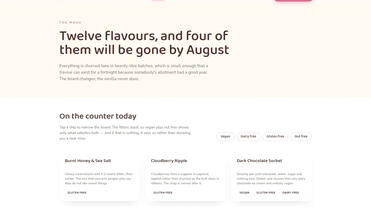 Cloudberry Creamery — muzqaymoq do'koni shabloni — Nusxa 2