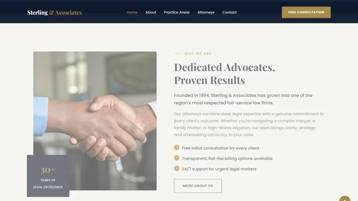 Law Firm Multi-Page Website — Thumbnail 2