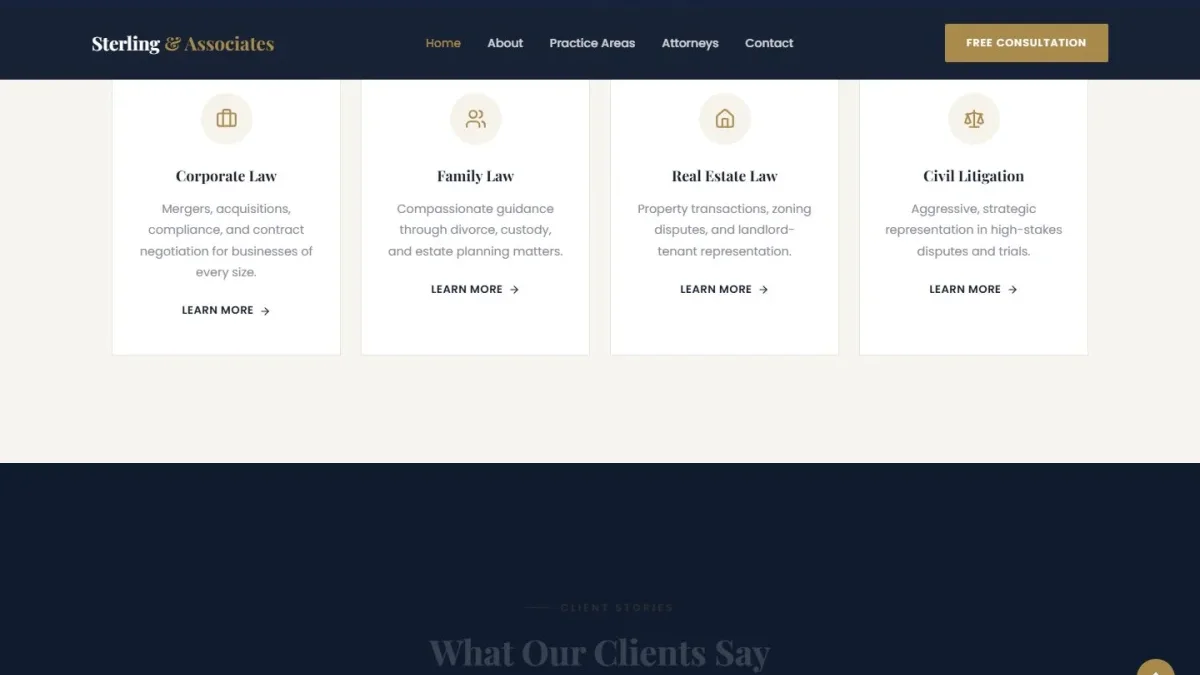Law Firm Multi-Page Website — Thumbnail 3
