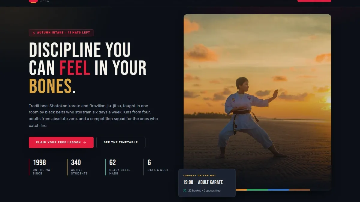 Martial Arts Academy — Karate & Jiu-Jitsu Dojo