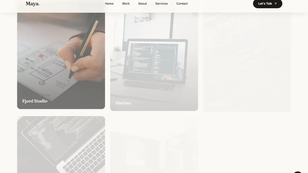 Ijodkor uchun portfolio sayt — Nusxa 2