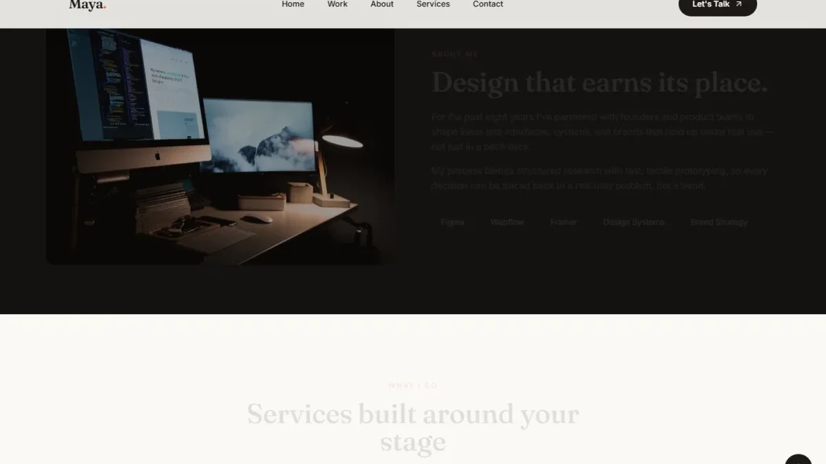 Ijodkor uchun portfolio sayt — Nusxa 3