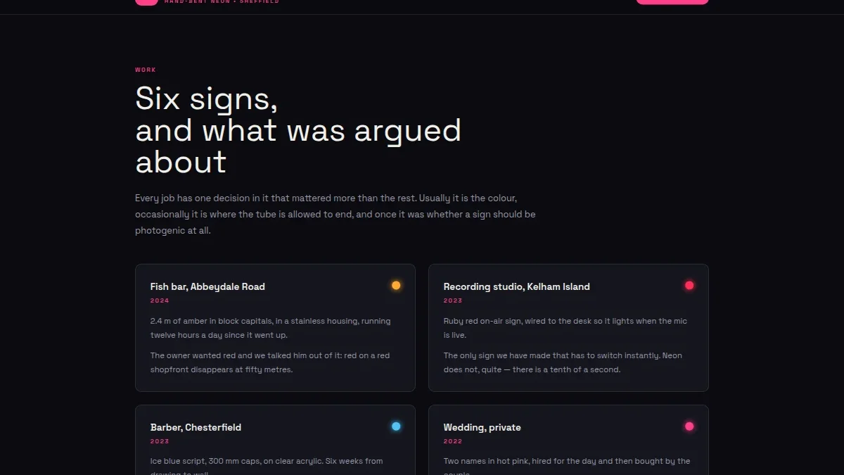 Bend & Fill — Neon Sign Workshop React Template — Thumbnail 3