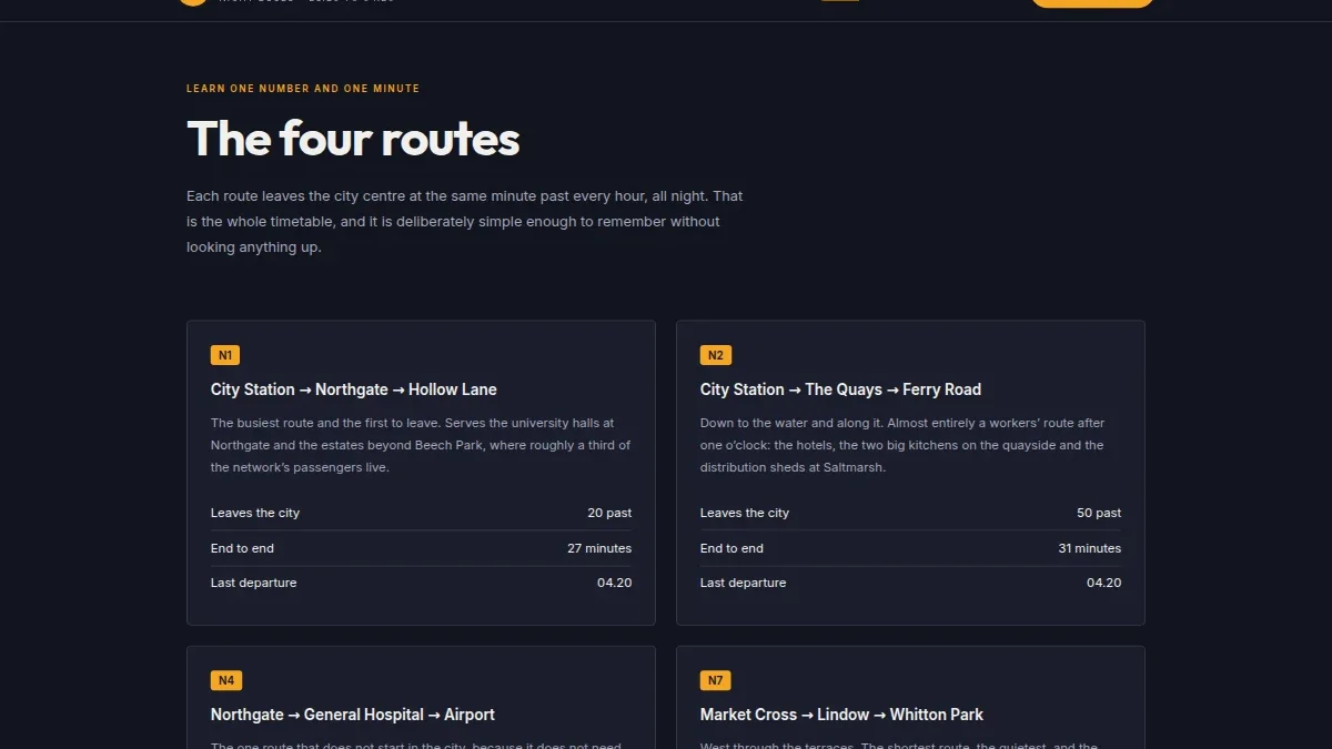 Owl Network — Night Bus Network Template — Thumbnail 3
