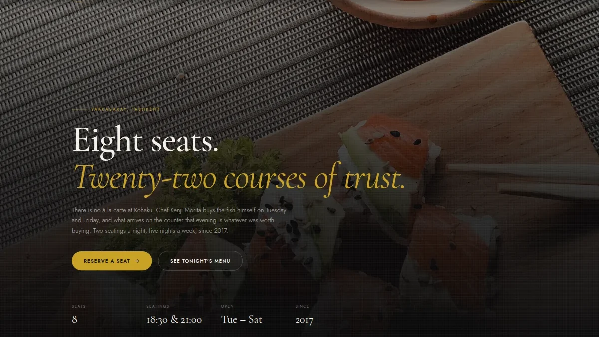 Omakase sushi restorani
