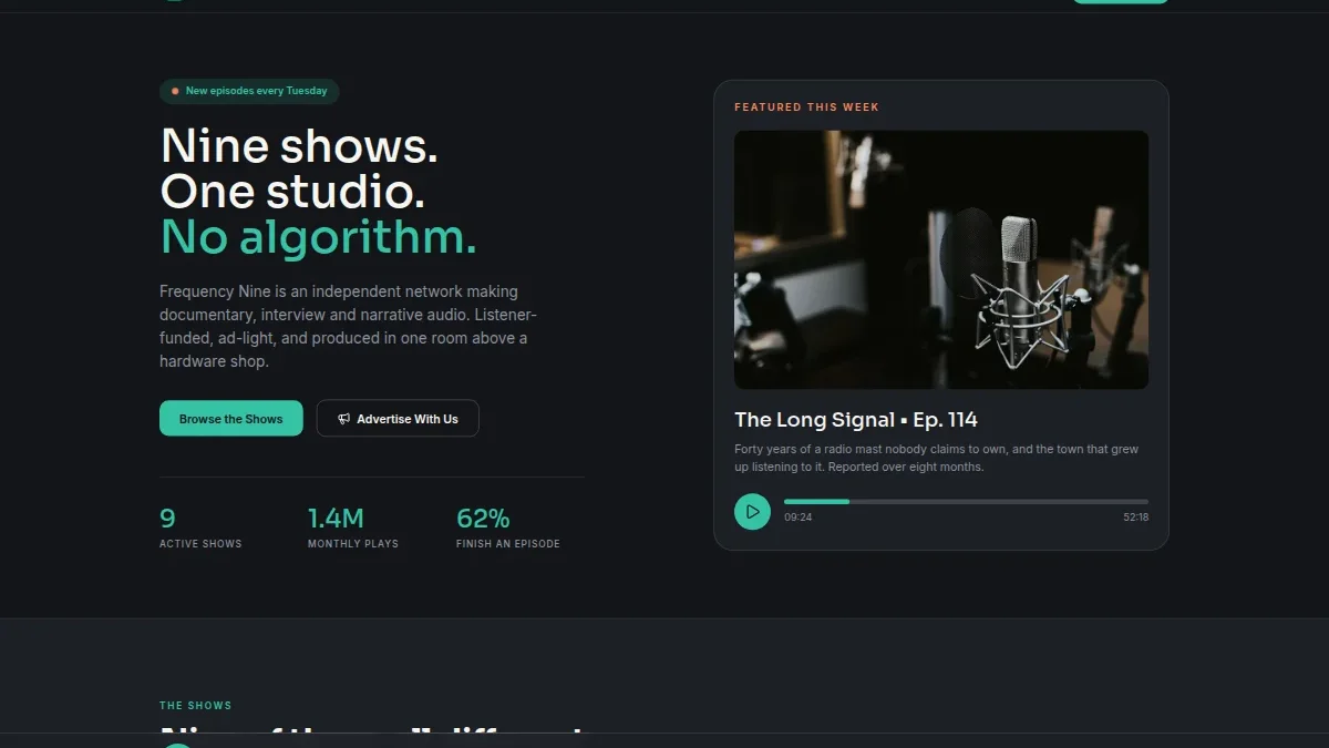 Podkast va audio tarmoq