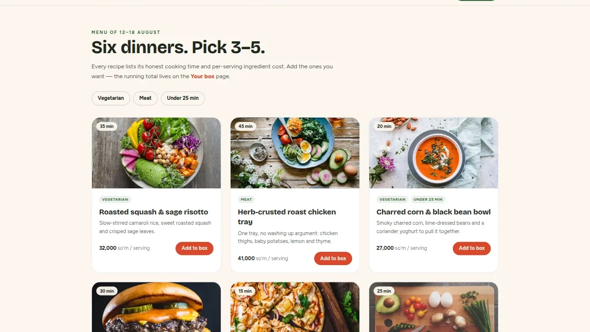 Ladle & Larder — Retsept-box React ilovasi — Nusxa 2