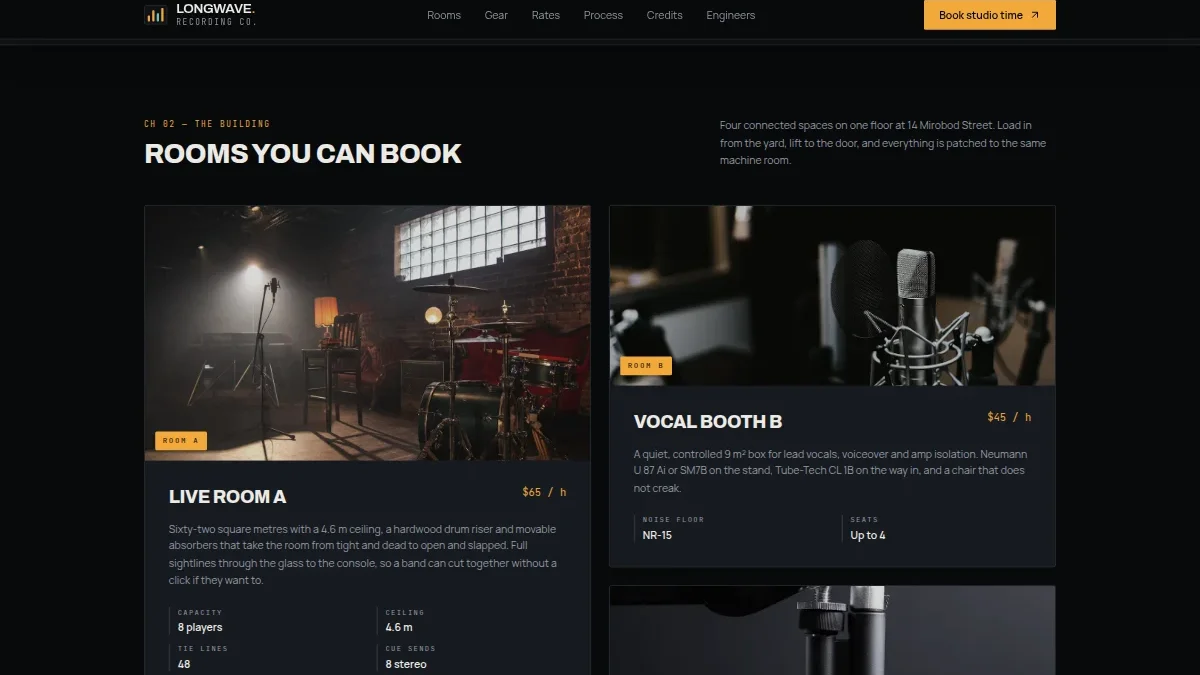 Recording Studio Booking — Thumbnail 2