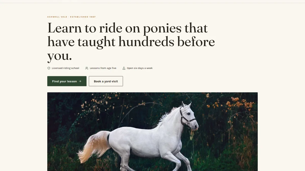 Bridleway House — Otchilik maktabi va otxona sayti
