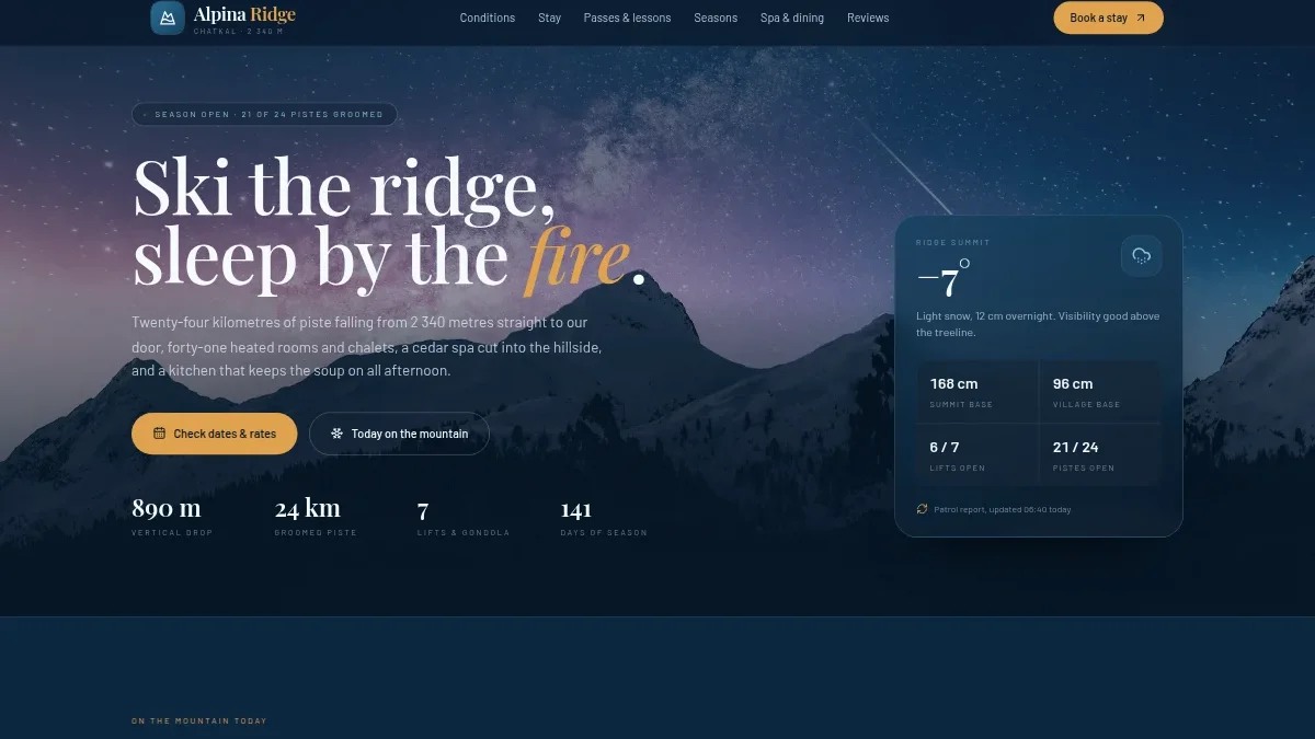 Alpina Ridge — Ski Resort & Mountain Lodge