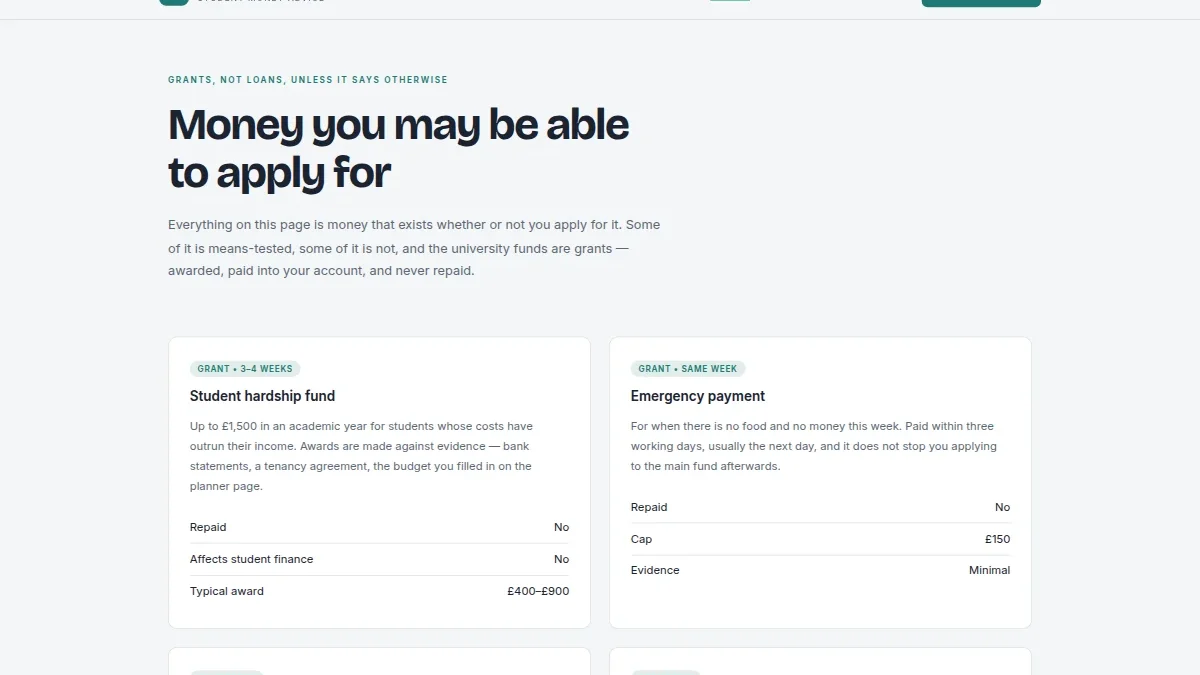 The Money Desk — Student Money Advice Template — Thumbnail 3