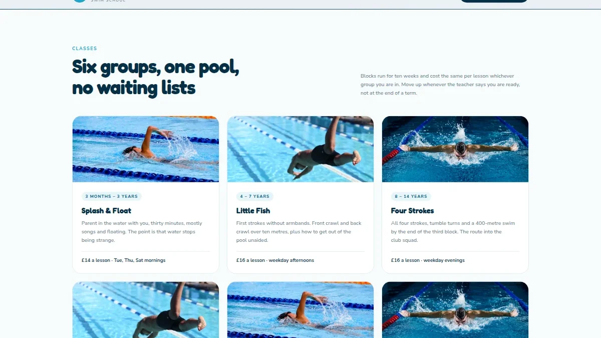 Swim School Lessons — Thumbnail 2