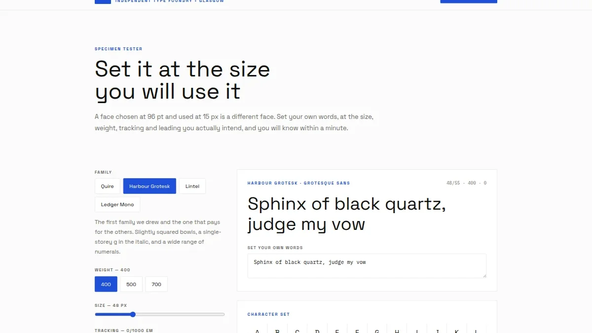 Kerning & Co — Independent Type Foundry React Template — Thumbnail 2