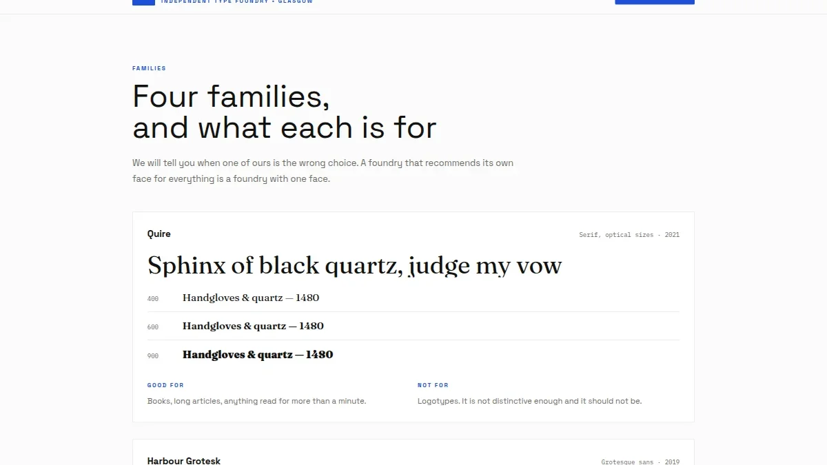 Kerning & Co — Independent Type Foundry React Template — Thumbnail 3