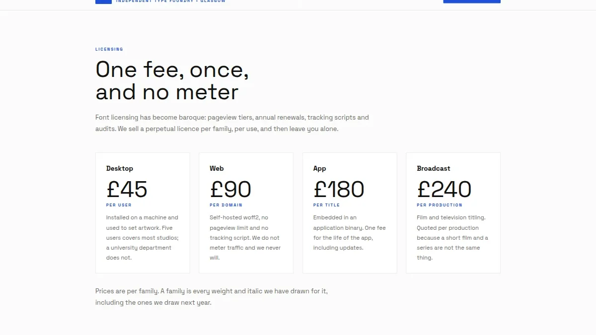 Kerning & Co — Independent Type Foundry React Template — Thumbnail 4