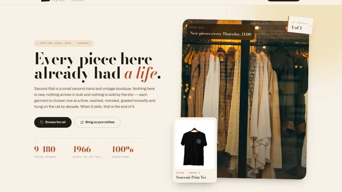 Vintage Thrift Boutique Website