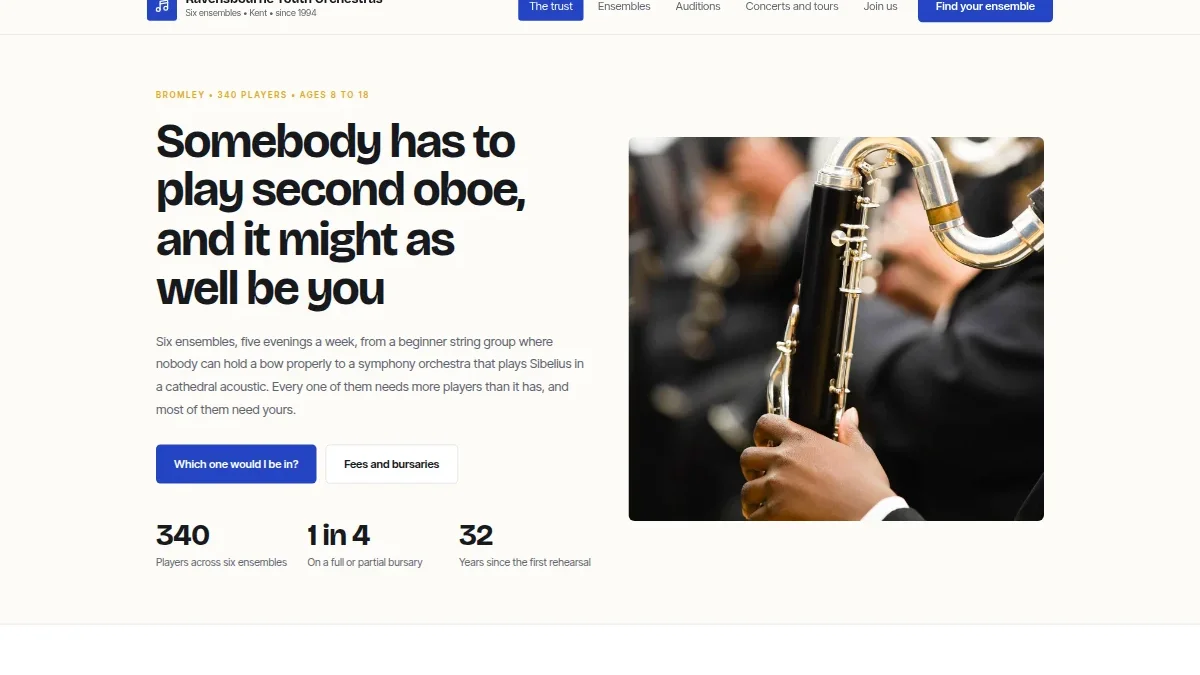 Ravensbourne Youth Orchestras — yoshlar orkestri shabloni